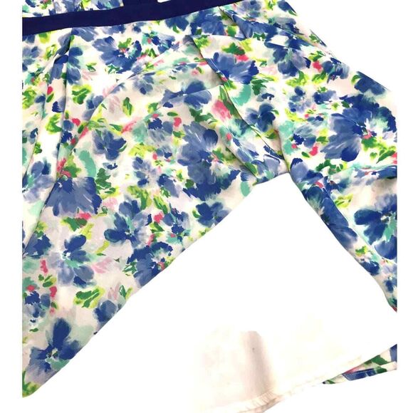 Adelyn Rae Strappy Fit & Flare Cocktail Party Dress Blue Floral Size Medium - Picture 7 of 12